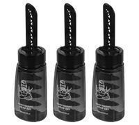 JOINPAYA Set 3 Pezzi Flaconi per Gel per Chioma 260ml in Plastica Nera Ricaricabili con Pettine Integrato per Styling Facile e Portatile Adatti a Barbieri e Parrucchieri