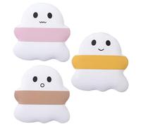 JOINPAYA Set 3 Pezzi Piumini da Cipria Viso a Forma di Fantasma, Spugne Trucco Asciutte e Bagnate, Mini Puff Portatili per Fondotinta e Correttore, Adatti a Tutti i Tipi di Pelle e Uso