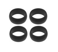 JOINPAYA Set 4 Anelli in Silicone Neri per Palestra Uomo, Flessibili e Resistenti per Sollevamento Pesi e Allenamento Sportivo, Design Semplice e Trendy