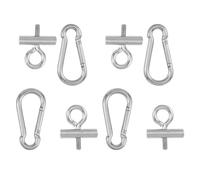 JOINPAYA Set 4 Fermagli M5 e Ganci a Molla in Acciaio Resistente per Binari Tendalini Clip di Fissaggio per Telo Parasole da Giardino Accessori per Tende da Sole Esterne Montaggio