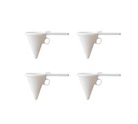 JOINPAYA Set 4 Imbuto in Plastica Bianco per Decorare Torte e Dosare Glassa, Design Portatile per Pasticceria e Negozio di Succhi