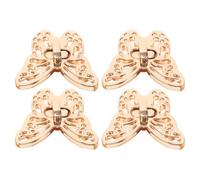 JOINPAYA Set 4 Pezzi Chiusure a Scatto per Borse in Metallo Dorato Serrature Decorative a Farfalla Piccole Fibbie per Borse a Tracolla e a Mano Accessori di Ricambio per Artigianato e