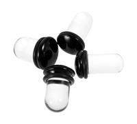JOINPAYA Set 4 Pezzi Espansore per Orecchie in Vetro Nero 8.5-10 Mm Design Sicuro e Antiscivolo per Cartilagine e Orecchie Trafitte, per Stili Attivi e Occasioni Speciali