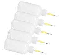 JOINPAYA Set 5 Bottiglie Applicatrici con Punta ad Ago 50Cc per Smalto Ceramica Flaconi Comprimibili per Argilla e Pittura Dettagliata Strumenti per Sottosmalto Artigianale per Ceramisti