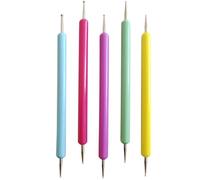 JOINPAYA Set 5 Pezzi Strumenti per Nail Art Dotting in Plastico Colore Assortito, Pratici ed Eleganti per Disegni Unghie Manicure Facili da Usare