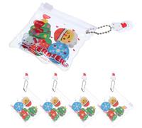 JOINPAYA Set 6 Pezzi Gomme da Cancellare Natalizie Mini a Tema Cartone Animato Elementi Decorativi Colorati per Studenti Feste e Regali di Natale