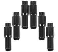 JOINPAYA Set 6 Pezzi Regolatori Tensione Cavo Cambio Bici in Lega Alluminio Nero, Viti Indicizzate per Deragliatore Posteriore, Accessori per Manutenzione Bici da Strada e Mountain Bike