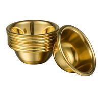 JOINPAYA Set 7 Pezzi Ciotole per Offerta Buddhista in Rame Oro senza Bave per Uso in Tempio o Casa, Accessori per Offerte Religiose