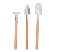 JOINPAYA Set Attrezzi da Giardinaggio Mini in Legno e Acciaio Inossidabile con Pala e Rastrello Ergonomici per Piante in Vaso e Spazi Verdi da Interno