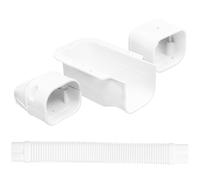 JOINPAYA Set Copertura Tubi Condizionatore Aria Mini Split, Kit Protezione Linee Condutture 65 Cm, Accessori Installazione senza Attrezzi per Uso Domestico