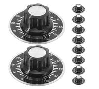 JOINPAYA Set da 10 Manopole di Controllo per Potenziometri con Foro Interno 6 Mm, Piastra Graduata Resistente, Materiali Plastica e Metallo, per Apparecchiature Audio e Pannelli