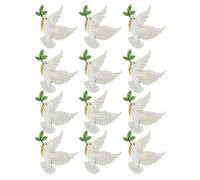 JOINPAYA Set da 12 Spille in Lega a Forma di Colomba della Pace, Spilla da Bavero Elegante Clip, Accessori Decorativi per Abbigliamento e Borse, per Regali di Natale e Compleanni