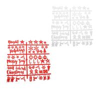 JOINPAYA Set da 2 Lettere in Feltro Autoadesive Rosse e Bianche per Lavagne Natalizie Decorazioni Festive Intercambiabili per Bacheche Accessori per Bacheche Stagionali e Parole in Stile