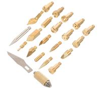 JOINPAYA Set da 22 Punte per Pirografia in Metallo ad Alta Impedenza Punte di Ricambio Resistenti per Macchina Pirografica Compatibile Strumenti per Incisione Artistica Professionale e