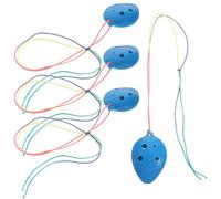 JOINPAYA Set da 4 Ocarine a 6 Fori Mini Strumento Musicale per Principianti, Ocarina Classica in Ceramica Leggera e Compatta per Esercizi e Performance Musicali Colore Colore Casuale