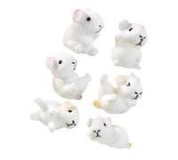 JOINPAYA Set da 6 Statuine Realistiche di Porcellini d'India in Resina per Micro Paesaggi Decorazioni Compatte per Giardinaggio in Vaso e Animali in Miniatura da Collezione