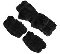 JOINPAYA Set di 3 Fasce per Chioma Donna Nero, Fascia Larga per Lavaggio Viso e Cosmesi, Accessori Eleganti per Chioma Ricci e Bambina