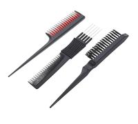 JOINPAYA Set di 3 Pettini da Barbiere in Plastica Leggera, Pettine Coda per Meches e Styling Chioma da Uomo e Donna, Accessori per Uso Professionale e Quotidiano