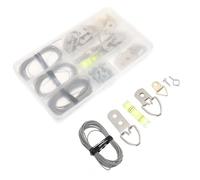 JOINPAYA Set di Ganci per Quadri in Metallo Filo D'acciaio Argento 102 Pezzi, Viti e Occhielli Inclusi per Appendere e Decorare Cornici su Superfici in Legno e Montanti