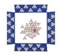 JOINPAYA Set Gioco Domino Triangolare in Melaminico Leggero Custodia Compatta Tessere Numeriche Chiare per Gioco da Tavolo di Strategia in Famiglia Supporti Inclusi per Organizzazione