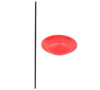 JOINPAYA Set Giocoleria Piatto Rotante in Plastica Rosso con Bastone, Giocattolo Abilità Circensi per Principianti, Accessorio per Spettacoli e Intrattenimento Feste Indoor e Outdoor