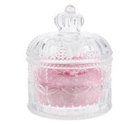 JOINPAYA Set Piumino da Cipria Rotondo Lavabile 3,34" Custodia Trasparente per Trucco Polvere Libera Viso e Corpo, Spugnetta per Trucco Riutilizzabile per Applicazione e Ritocchi