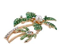 JOINPAYA Spilla a Forma di Palma da Cocco Lucida Strass, Spilla in Lega Decorativa da Petto, Accessorio Moda per Donne e Ragazze, Regalo Elegante per Matrimoni, Compleanni e Feste