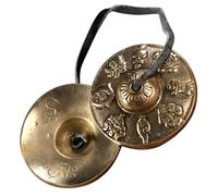 JOINPAYA Strumenti a Percussione in Ottone Campane e Piccoli Piatti Crash Per Meditazione e Yoga, Set Di Cimbali Motivi Di Buona Fortuna, Suono Melodioso e Duraturo Per Adulti