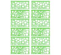JOINPAYA Strumenti Disegno Righello Stencil 12 Pezzi Plastica per Progettazione Tecnica Ingegneria Civile Scuola Architettura