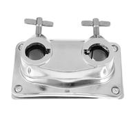 JOINPAYA Supporto per Bass Drum Doppio Compatto in Metallo per Batteria, Adatto a Gig e Palcoscenico, Montaggio per Accessori