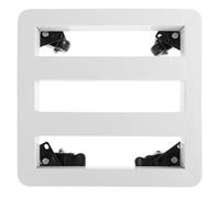 JOINPAYA Supporto per Piante Ruote in Ferro Spesso 25X25 CM Bianco Elegante Vassoio Mobile Portavasi da Giardino Base Protettiva Antiurto Carrello per Vaso da Fiori Facile da Spostare