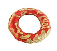 JOINPAYA Tappetino Per Ciotola Tibetana Buddista Artigianale Nepal, Cuscino Copri Ciotola Sonora Buddista Diametro 16 Cm, Accessorio Portatile Per Pratiche Meditative e Altarini Buddhisti