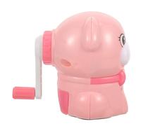 JOINPAYA Temperamatite a Manovella per Base Antiscivolo, Comodo Temperamatite Compatto per Studenti, Contenitore Trucioli Rimovibile, Forniture Scolastiche per Ragazzi e Rosa Cartoon