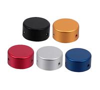 JOINPAYA Topper Per Pedale Effetto Chitarra in Metallo Con Vite 5 Pezzi Copri Pedale Unghia 24 Mm Con Inserti in Gomma Protezione Piedini Amplificatore Accessori Per Chitarra