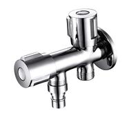 JOINPAYA Valvola a Doppio Interruttore per Lavatrice in Acciaio Inossidabile, Design Semplice, Facile da Installare, Adatta per Cucina e Bagno, Colore Argento