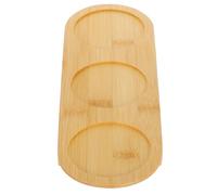 JOINPAYA Vassoio Portabicchieri in Bambù 3 Fori, Tavola da Degustazione per Vino e Bevande, Supporto Antiscivolo per Bar, Ktv e Uso Domestico, Resistente e Multifunzionale Riutilizzabile