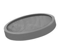 JOINPAYA Vassoio Rotondo per Vaso da Fiori in Plastica Effetto Cemento | Raccoglie L’acqua in Eccesso e Terriccio Caduto, Adatto per Piante e Fioriere in Giardino