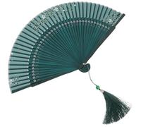 JOINPAYA Ventaglio in bambù Pieghevole Stile Antico Cinese, Ventaglio Portatile Vintage per Danza Hanfu e Passerella, Accessorio Elegante per Appassionati di Tradizione