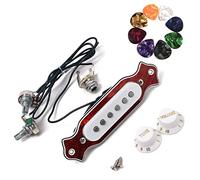 JOINSI 1 set pre-cablato 6-string Cigar Box chitarra Pickup Soundhole cablaggio con plettri, volume e tono per chitarra elettrica