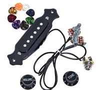 JOINSI 1 set precablato 6 corde sigari box chitarra pickup soundhole cablaggio con plettri, volume e tono per chitarra elettrica