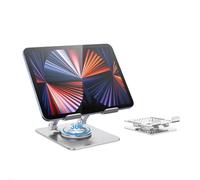 JOIOT Supporto Tablet Regolabile e Girevole a 360° Porta Tablet in Alluminio Compatibile con iPad Pro Air Mini iPhone Galaxy Tab A8 per Superfici Fino a 12.9 Pollici Colore Argento