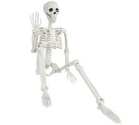 JOISHOP 1 scheletro snodabile per Halloween, 90 cm, realistico, ossa di scheletro umano, articolazioni mobili per Halloween, decorazioni spettrali per feste