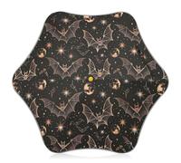 Joitme Moon Bat Ombrelli neri per la pioggia per bambini, ombrello bastone per bambini, ombrello da sole per bambini, protezione UV