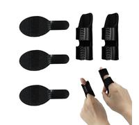 JOIYHY 5 Pezzi Stecche per Dita Mano, Finger Splint Pollice, Dito a Scatto, Supporto di Protezione per Pollice Indice Medio Anulare Mignolo,Tutore Dito per Allevia il Dolore, lesioni sportive(Nero)