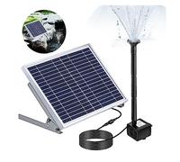 JOJIDE Fontana solare per esterni, fontana ad energia solare per piscina, stagno, giardino, irrigatore d'acqua, spruzzatore con pompa dell'acqua e teste, per acquario, stagno o decorazione da giardino