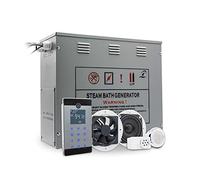 JOJIDE Generatore di Vapore, Riscaldatore di Sauna 9KW Sensore di Temperatura Tempo di Vapore Impostazione della Doccia Bagno vano Sauna in Ottone Automatico IPX5 Remoto Impermeabile(VS-C090-9KW-BP)