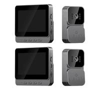 JOJIDE Video Doorbell, 2 set di videocitofono con campanello e telecamera intelligente wireless for visione notturna, schermo da 4,3 pollici