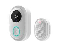 JOJIDE Video Doorbell, Campanello intelligente Ring Door Camera con visione notturna a infrarossi, telecamera wireless Wi-Fi(WHITE)