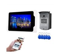 JOJIDE Video Doorbell, di videocitofono campanello for porte senza fili Videocitofono Tuya IP for sblocco remoto della scheda RFID Touch Screen dell'appartamento domestico(UCYBO-701MEID11)