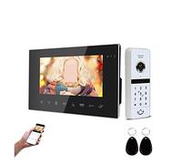 JOJIDE Video Doorbell, di videocitofono wireless for casa Villa Appartamento con videocitofono di controllo accessi con password Residencial(Black White)